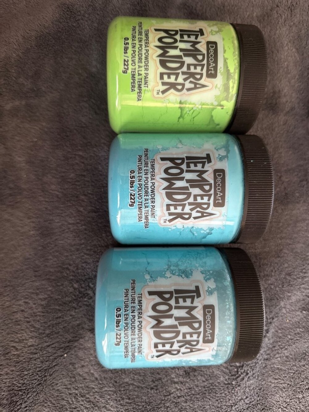 DecoArt Tempera Powder Paint 0.5 Lbs Turquoise Non-Toxic For Arts Crafts Project